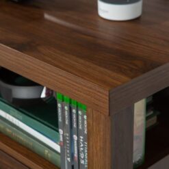 Walker Edison LWU52JORDW Transitional Dark Walnut TV Stand (Accommodates TVs up to 60-in)