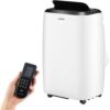 AIRO COMFORT  8,000 BTU 115-Volt Portable Air Conditioner Cools 200 sq. ft. with Dehumidifier Function and LCD Remote White