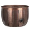 BirdRock Home 11059 Antique Copper Decorative Garden Hose Pot with Open Top