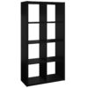 ClosetMaid 4587 57.95 in. H x 29.84 in. W x 13.50 in. D Black Wood Large 8- Cube Organizer