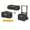DEWALT DWST08165005010 TOUGHSYSTEM 2.0 22 in. Small Tool Box, 22 in. Large Tool Box, 24 in. Mobile Tool Box, and Shallow Tool Tray