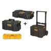 DEWALT DWST08165005020 TOUGHSYSTEM 2.0 22 in. Small Tool Box, TOUGHSYSTEM 2.0 24 in. Mobile Tool Box, 22 in. Medium Tool Box and Deep Tool Tray