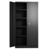 Hephastu HD-DH001 72 in. Tall Black Metal Storage Cabinet with 2-Doors and 4-Shelves, Steel Storage Freestanding Cabinet in Black