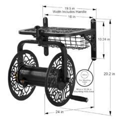 Liberty Garden Products 714-C Black Rotating hose reel Navigator
