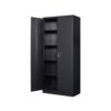 Mlezan DBXS2022160B Metal Garage Storage Cabinet in 31.5" W x 71" H x 15.7" D Black Cabinet 5 Tier Shelves with Doors