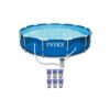 INTEX 28211EH + 6 x 29000E 12 ft. x 30 in. Deep Round Metal Frame Swimming Pool with 530 GPH Pump and Filters, 2114 Gallons Capacity