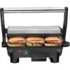 Chefman Electric Stainless Steel 180° Panini Press, Black, 10 x 8-inch Surface