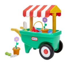Little Tikes 2-in-1 Garden Cart & Wheelbarrow Play Gardening Toy with 10 Pieces and Sprinkler for Indoor Outdoor Preschool Pretend Play for Kids Toddlers Girls Boys Ages 2 3 4+
