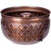 BirdRock Home 11064 Copper Trellis Garden Hose Pot with Open Top