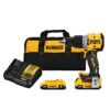 DEWALT DCD805D2 20V Lithium-Ion Cordless Brushless Compact 1/2 in. Hammer Drill Kit with (2) 2.0Ah Batteries and Charger