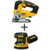 DEWALT DCS334BW210B 20V MAX XR Cordless Brushless Jigsaw and 5 in. Random Orbital Sander (Tools Only)
