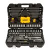 DEWALT DWMT73803 1/4 in., 3/8 in. and ½ in. Drive Polished Chrome Mechanics Tool Set (168-Piece)