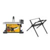 DEWALT DWE7485WS 15 Amp Corded 8-1/4 in. Compact Jobsite Tablesaw with Compact Table Saw Stand