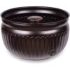 BirdRock Home 11063 Distressed Bronze Ribbed Garden Hose Pot with Open Top
