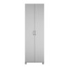 SystemBuild DE68253 Lonn 23.7 in. x 75 in. x 15.39 in. 2 Doors 5 Shelves Freestanding Utility Storage Cabinet in Dove Gray