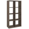 ClosetMaid 4585 57.95 in. H x 29.84 in. W x 13.50 in. D Graphite Gray Wood Large 8- Cube Organizer