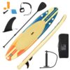Gymax GYM07558 10 ft. Inflatable Stand-Up Paddle Board Non-Slip Deck Surfboard with Hand Pump