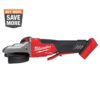 Milwaukee 2886-20 M18 FUEL 18V Lithium-Ion Brushless Cordless 5 in. Flathead Braking Grinder with Paddle Switch No-Lock (Tool-Only)