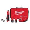 Milwaukee  M12 FUEL 12V Lithium-Ion Brushless Cordless 1/4 in. Straight Die Grinder Kit with Two 2.0 Ah Batteries