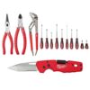 Milwaukee 48-22-1540-48-22-6331-48-22-2710 FASTBACK 3 in. 5-in-1 Folding Knife with Pliers Kit and Screwdriver Set (14-Piece)