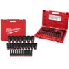 Milwaukee 49-66-7015-49-66-7009 SHOCKWAVE 1/2 in. & 3/8 in. Drive Metric/SAE 6 Point Impact Socket Set (72-Piece)