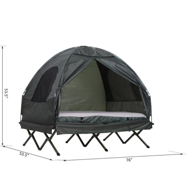 Outsunny A20-087 1-Person Polyester Taffeta Pop-Up Cot Tent with Simple ...