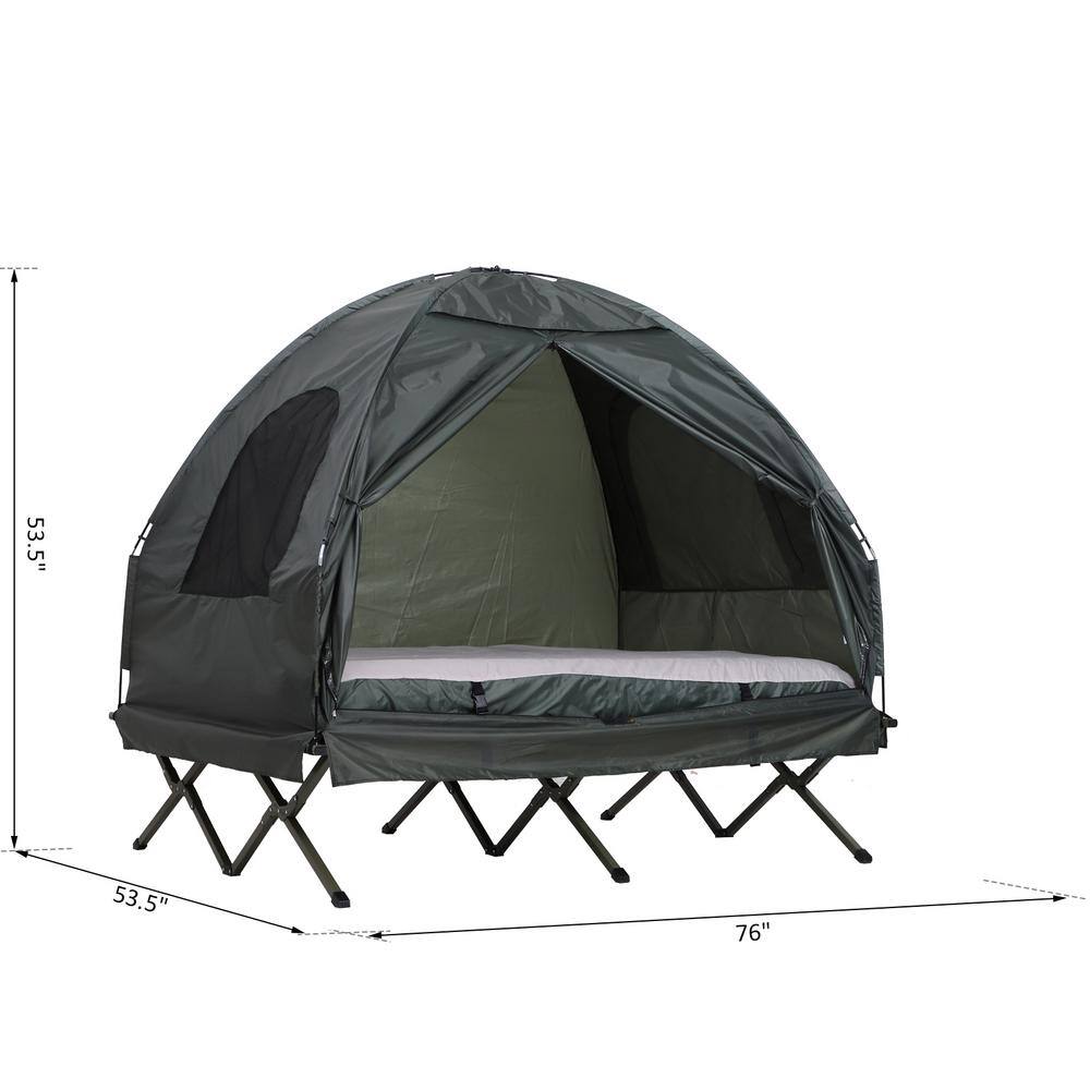 Tente de camping Outsunny avec moustiquaire en polyester pour 8 personnes  A20-274
