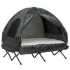 Outsunny A20-087 1-Person Polyester Taffeta Pop-Up Cot Tent with Simple Setup and Tough Materials