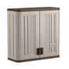 Suncast BMC3000 Resin 1-Shelf Wall Mounted Garage Cabinet in Platinum (30 in W x 30 in H x 12 in D)