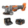 RIDGID R86047KN 18V Brushless Cordless 4-1/2 in. Angle Grinder Kit with 4.0 Ah Battery and Charger