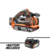 RIDGID R86065B-AC87004 18V Brushless Cordless 3 in. x 18 in. Belt Sander with Dust Bag, Sanding Belt, and 18V Lithium-Ion 4.0 Ah Battery