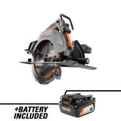 RIDGID R8654B-AC87004 18V OCTANE Brushless Cordless 7-1/4 in. Circular Saw with 18V Lithium-Ion 4.0 Ah Battery