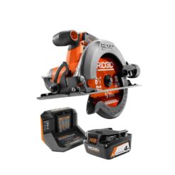 RIDGID R8655KN 18V Cordless 6-1/2 in. Circular Saw Kit with (1) 4.0 Ah Battery and Charger