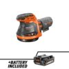 RIDGID R8606B-AC870015N 18V Cordless 5 in. Random Orbit Sander with 18V Lithium-Ion 1.5 Ah Battery