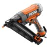 RIDGID R250AFF Pneumatic 15-Gauge 2-1/2 in. Angled Finish Nailer with CLEAN DRIVE Technology, Tool Bag, and Sample Nails