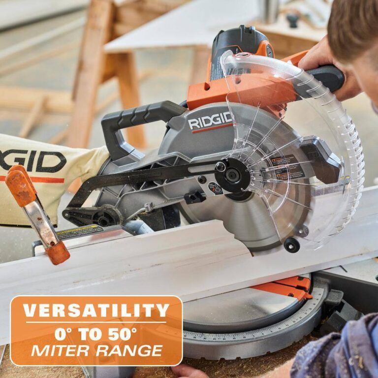 RIDGID R4113 15 Amp 10 in Corded Dual Bevel Miter Saw with LED Cut RIDGID R4113 15 Amp 10 in Corded Dual Bevel Miter Saw with LED Cut