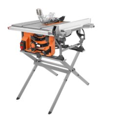 RIDGID R4518 15 Amp 10 in. Portable Jobsite Table Saw with Folding Stand