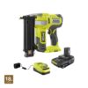 RYOBI P321-PSK005 ONE+ 18V Cordless 18-Gauge Brad Nailer Kit with 2.0 Ah Compact Battery and Charger
