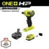 RYOBI PSBDG01K ONE+ HP 18V Brushless Cordless Compact 1/4 in. Right Angle Grinder Kit with (1) 4.0 Ah Battery and Charger