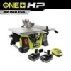 RYOBI PBLTS01K ONE+ HP 18V Brushless Cordless 8-1/4 in. Compact Portable Jobsite Table Saw Kit with (2) 4.0 Ah Batteries and Charger