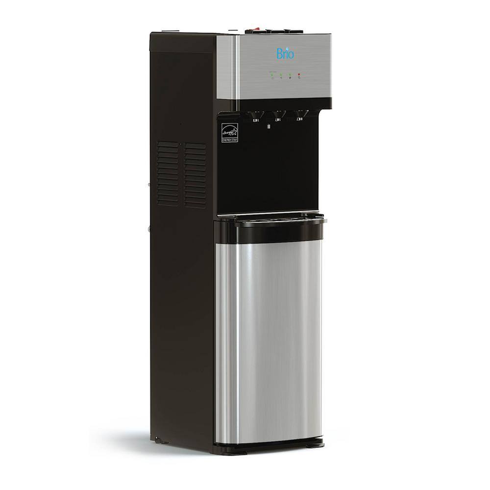 Brio CLBL520SC Essential Tri-Temp Bottom-Load Water Cooler in Black and ...