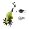 Sun Joe 24V-TLR-LTE 4.25 in. 24-Volt Cordless Electric Garden Tiller/Cultivator Kit with 2.0 Ah Battery + Charger