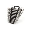 TEKTON WAE91102 3/8 in. to 1 in. Angle Head Open End Wrench Set Keeper (11-Piece)