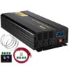 VEVOR CZXNBQDMKWKDDF3BRV9 Pure Sine Wave Power Inverter 2500-Watt Car Inverter DC 12-Volt to AC 120-Volt with USB Port LCD Display Remote Control