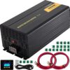 VEVOR  Car Power Converter 5000-Watt Modified Sine Wave Inverter DC12-Volt to AC120-Volt with LCD Remote Controller AC Outlets