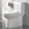 DEERVALLEY DV-1F52508 Symmetry 12 in. Rough in Size 1-Piece 1.1/1.6 GPF Dual Flush Elongated Toilet in White, Seat Included