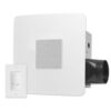 ReVent RVM80-D 80 CFM Ceiling Easy Roomside Installation Bathroom Exhaust Fan with 2-Way Smartphone Communication and Bluetooth Speaker
