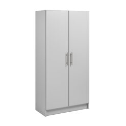 Prepac Elite 2 Door Standing Storage Cabinet, Light Gray