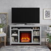 Ameriwood Home Kahle Fireplace TV Stand for TVs up to 55", Dove Gray