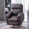 Erommy Power Lift Recliner Chair, PU Leather Recliners with Massage and Heat, Electric Recliner Chair for Elderly,Brown